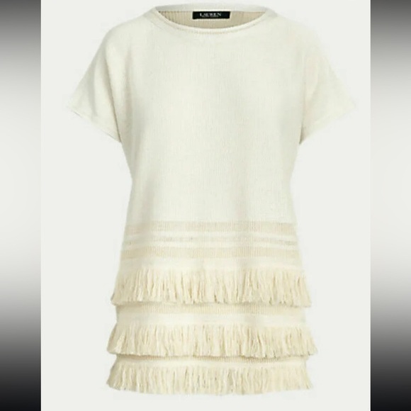 NWT Ralph Lauren Summer Fringe Top - Picture 1 of 6